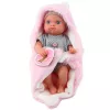 LEAN TOYS Beebinukk hallides pidžaamades roosa jänkutekiga, 23 cm