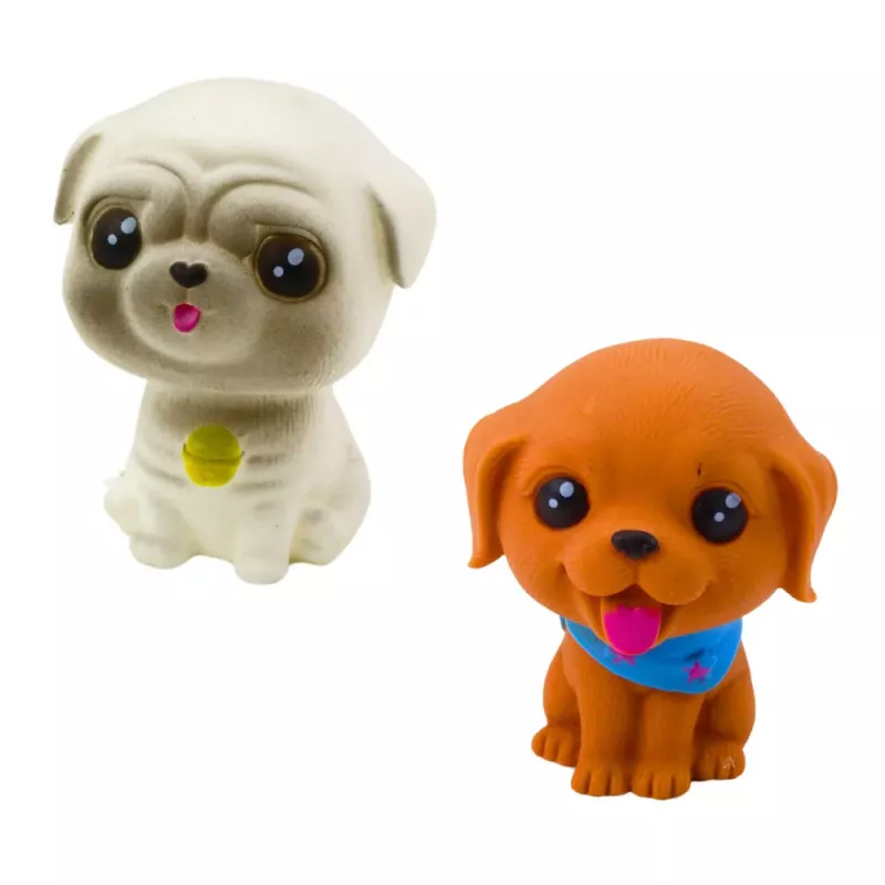 LEAN TOYS 6-pealine kummist koerakujude komplekt piiksuga ja koeramajaga transportija
