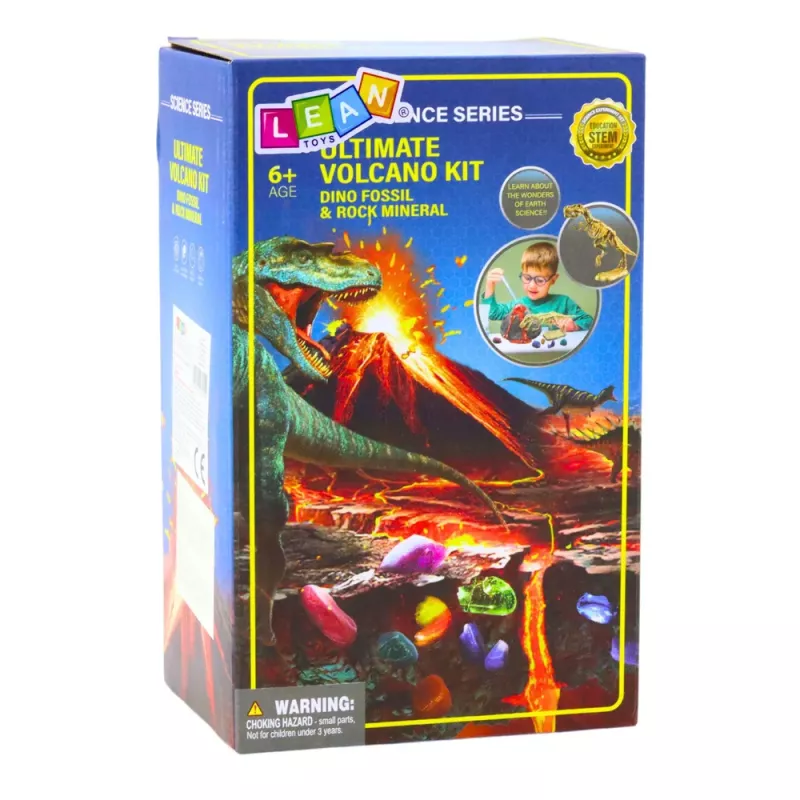 LEAN TOYS Hariduskomplekt Vulkaanipurse Eksperiment Dinosaurused