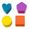 LEAN TOYS Sensory Cube Educational Shape Sorter for Children, Flexible Elastic Bands, 6 Shapes, Multi-Colored