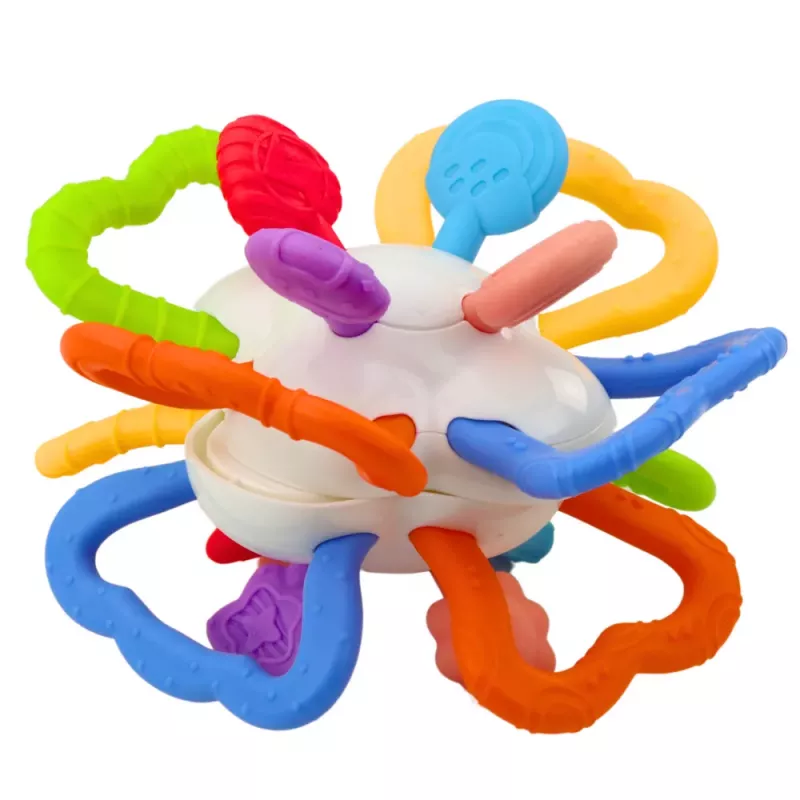 LEAN TOYS Sensory Toy Rotating For Babies Teether Colorful