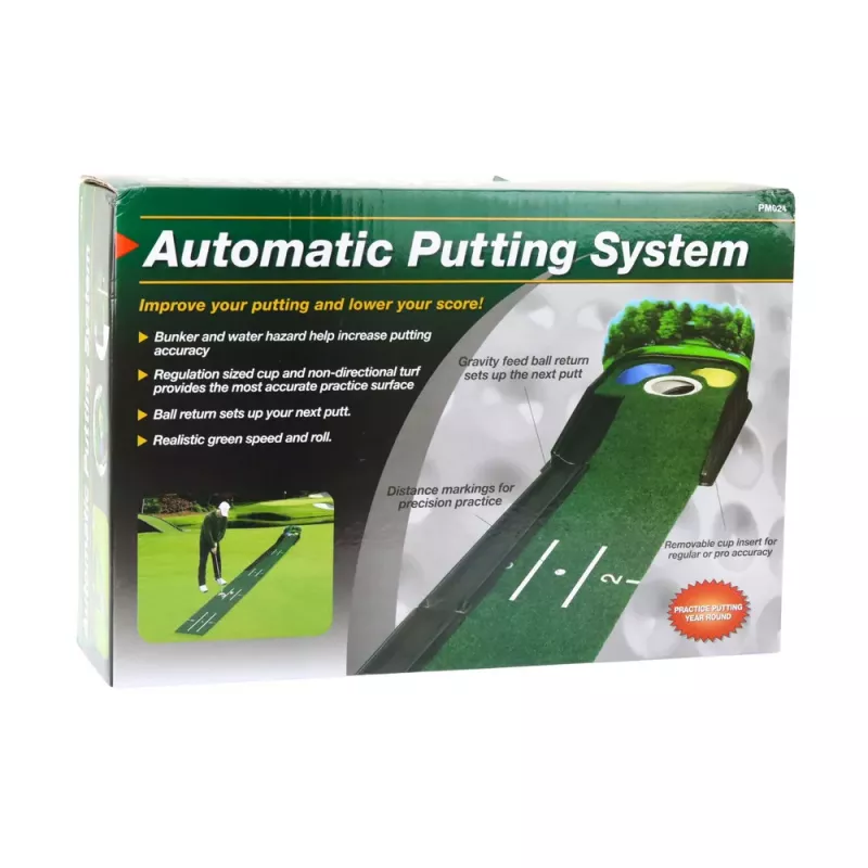LEAN TOYS Felt Golf Training Mat, 3 Holes, 175 cm