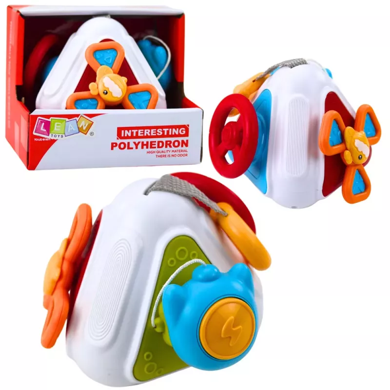 LEAN TOYS Hariv Manipulatiivne Meeltekuubik Väikelastele, Värviline 5-ühes