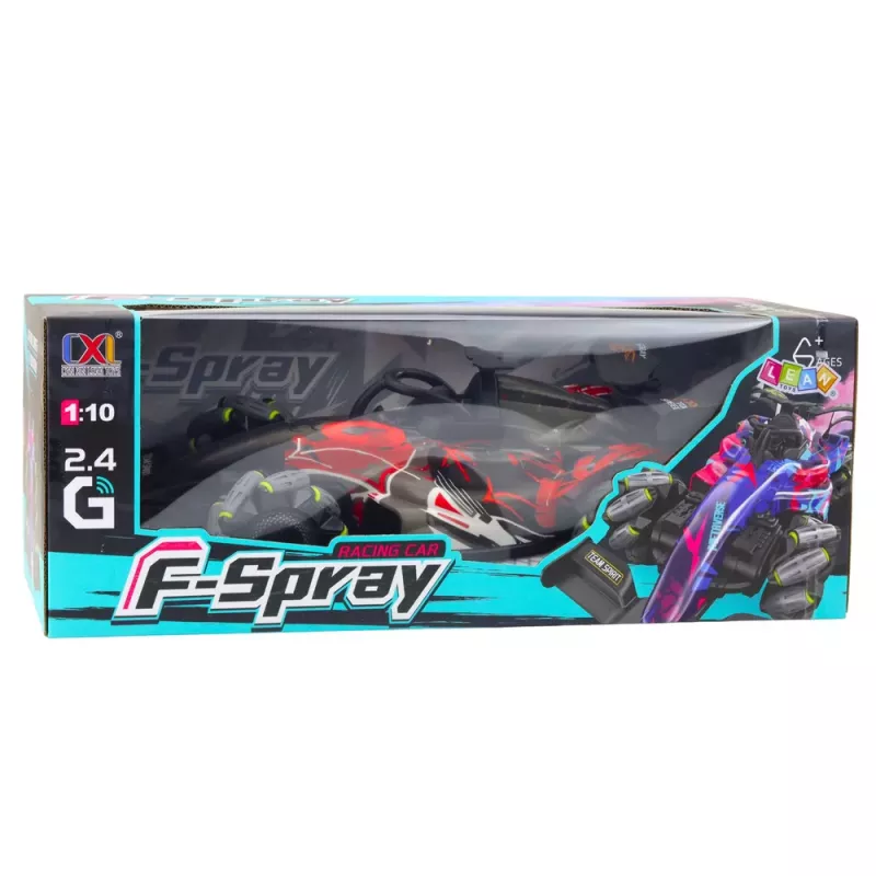 LEAN TOYS F-Spray Kaugjuhitav RC Racer 1:10 Tuled Helid Aur Punane