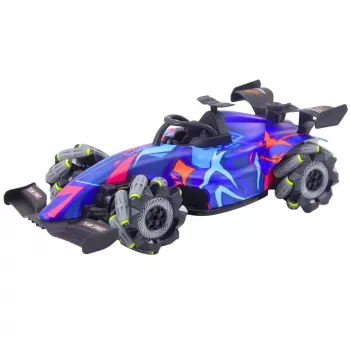LEAN TOYS RC Kaugjuhitav Võidusõiduauto 1:10 Tuled Helid Veeaur Sinine
