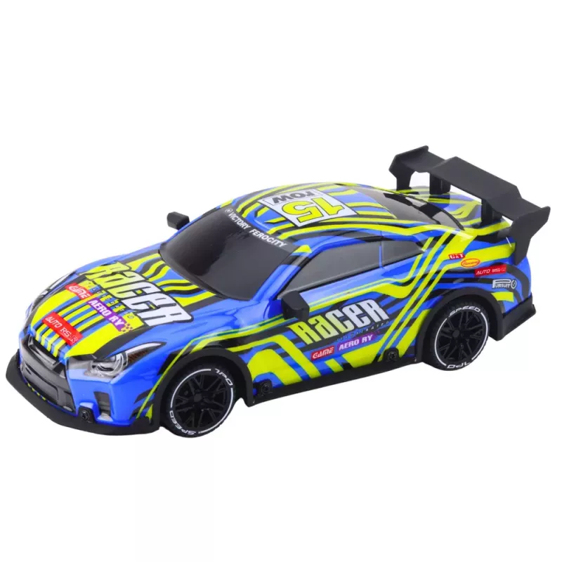 LEAN TOYS Pultautoga Sportauto Sinine Kollane