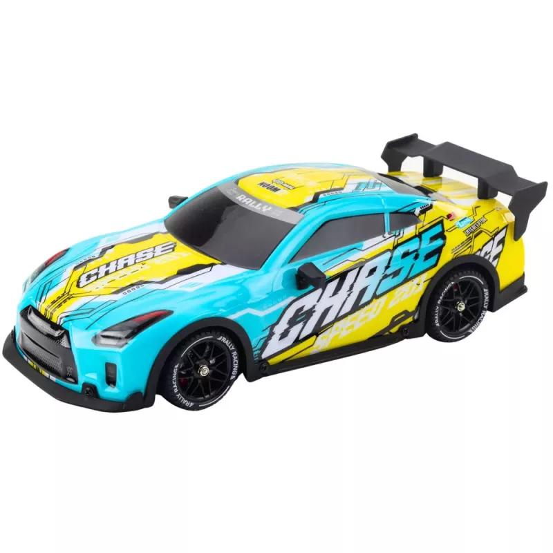 LEAN TOYS RC kaugjuhitav sportauto valgustatud triivkerega türkiissinine