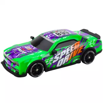 LEAN TOYS RC kaugjuhitav sportauto valgustatud triivkere roheline