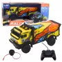 LEAN TOYS Kaugjuhitav Veoauto RC Pult Helidega Kollane
