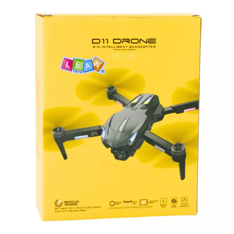 LEAN TOYS D11 Droon Kaugjuhtimine HD Kaamera WIFI Žestijuhtimine Kaugjuhtimispult Kollane