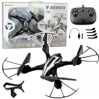 LEAN TOYS Y30 Kaugjuhitav Droon LED-tulede, 6-teljelise güroskoobi, 360° pöörlemise ja 2,4 GHz 4-kanalilise kvadrokopteriga