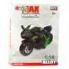 LEAN TOYS Mootorratas Kokkupandav Kruviga Metall 1:14 DIY Roheline-Must