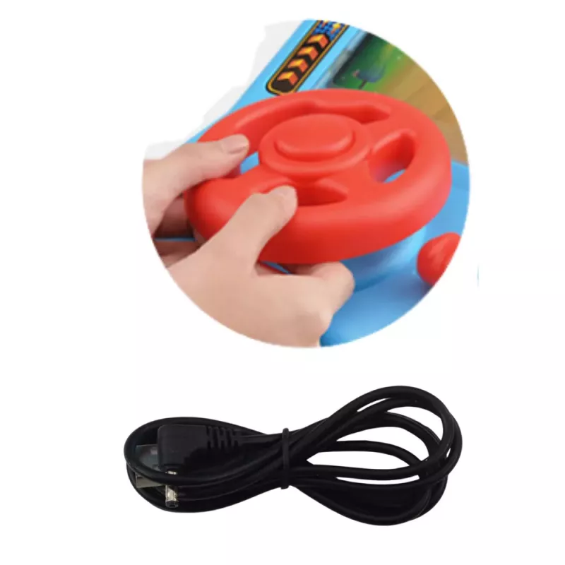 LEAN TOYS Interaktiivne Sõidusimulaatori Rool koos Kiiruse Muutmise Helidega