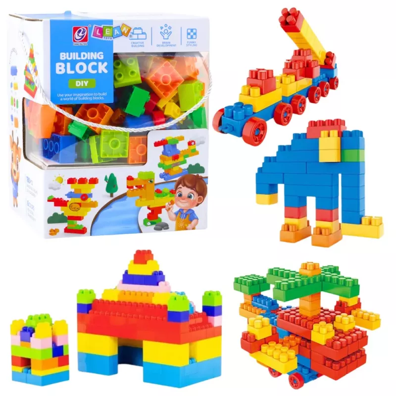 LEAN TOYS 3D värviliste ehitusklotside komplekt 180 tk