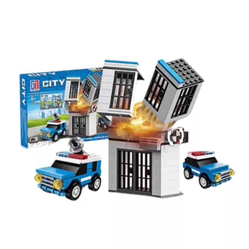 LEAN TOYS Ehitusklotsid Politseijaam 190-213 tk