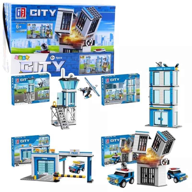 LEAN TOYS Ehitusklotsid Politseijaam 190-213 tk