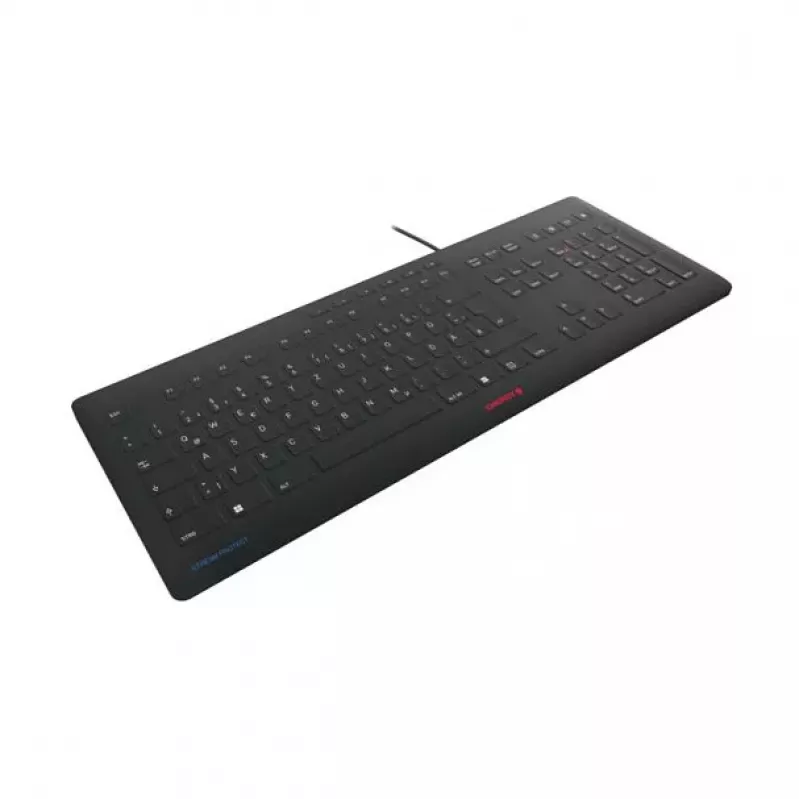 CHERRY STREAM PROTECT KEYBOARD Juhtmega USA-paigutusega Must