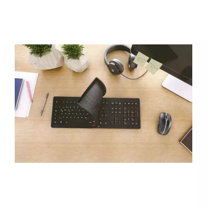 CHERRY STREAM PROTECT KEYBOARD Juhtmega USA-paigutusega Must