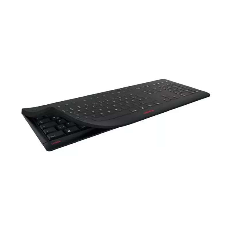 CHERRY STREAM PROTECT KEYBOARD Juhtmega USA-paigutusega Must