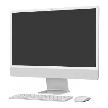 Apple iMac 24-tolline 2024 M4 8-tuumaline CPU 8-tuumaline GPU 16GB RAM 512GB SSD Hõbedane Saksa klaviatuur