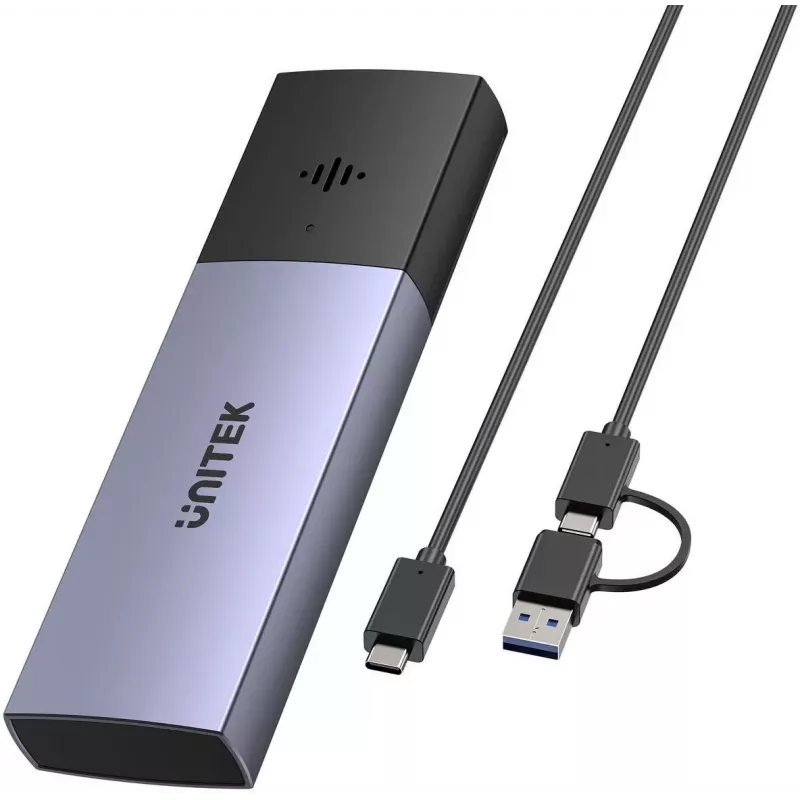 UNITEK SolidForce Smart Anti-Loss M.2 NVMe PCIe SSD korpus USB 3.2 Gen 2 Type-C 10Gbps Tool-Free