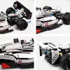 LEAN TOYS Ehitusklotsid F1 Võidusõiduauto Valge ja Punane 1235 tk
