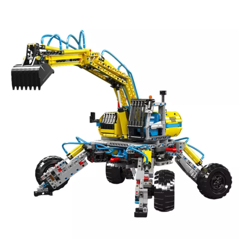 LEAN TOYS Ehitusklotsid Mobiilne Maastikuekskavaator 1392 tk