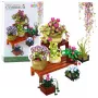 LEAN TOYS Ehitusklotsid Lilled Potides 7 tk Kaks Riiulit 1446 tk