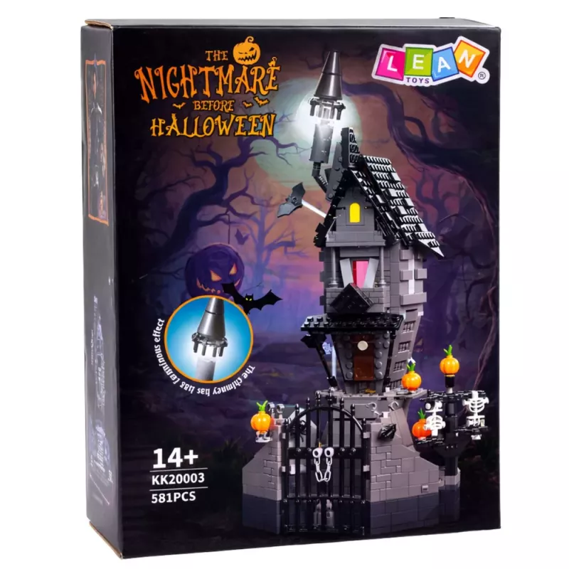 LEAN TOYS Ehitusklotsid Kummitusmaja Halloweeni Torn 581 tk
