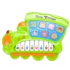 LEAN TOYS Hariduslik Elektriline Klaver Lastele Rong Disain Roheline