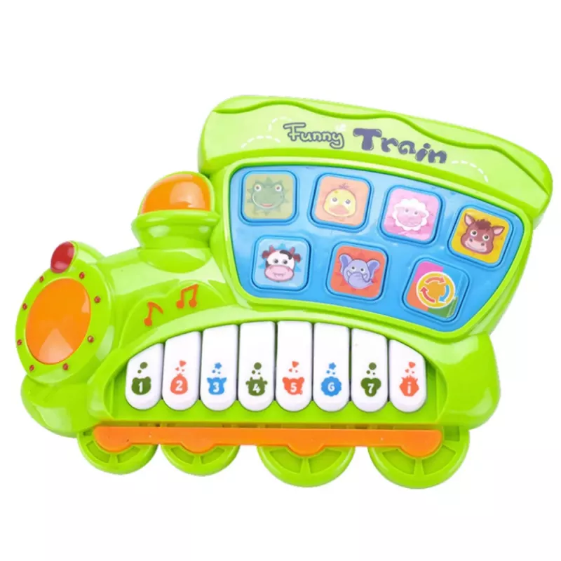 LEAN TOYS Hariduslik Elektriline Klaver Lastele Rong Disain Roheline