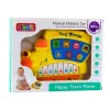 LEAN TOYS Electric Educational Piano For Toddlers Locomotive Yellow