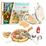 LEAN TOYS Pizza Waffle Set with Add-ons Kitchen Accessories for Kids
