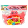 LEAN TOYS Kalapüügikomplekt: Krabilaud, 10 kala, õngeritv, sõel, roosa