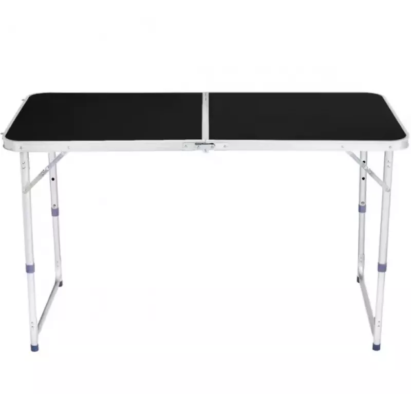 LEAN Kokkupandav Laagrilaud Reguleeritav Alumiinium Must 120x60cm