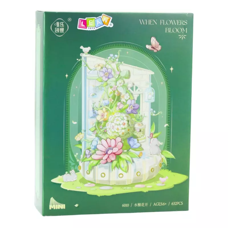 LEAN TOYS Ehitusklotsid Lillekompositsioon LED-valgustorniga 632 tk