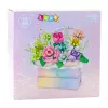 LEAN TOYS Ehitusklotside komplekt lillekarbi kujul, lilla LED, 706 tk