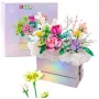LEAN TOYS Ehitusklotside komplekt lillekarbi kujul, lilla LED, 706 tk