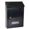 LEAN Postkast kirjadele, tsingitud teras, must, 26,5x18,5x6,5 cm