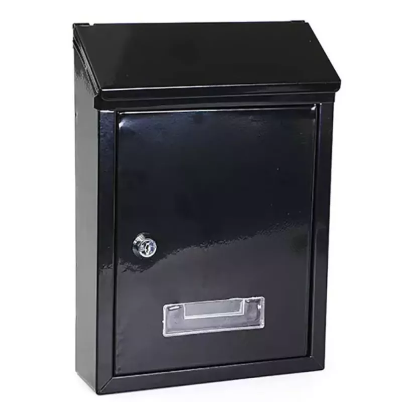 LEAN Postkast kirjadele, tsingitud teras, must, 26,5x18,5x6,5 cm