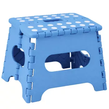 LEAN Kokkupandav Taburet Jalatoega Astmepinge Libisemiskindel Sinine 24x19 cm