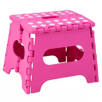 LEAN Kokkupandav Taburet Jalatoega Astmepink Libisemiskindel Roosa 24 x 19 cm