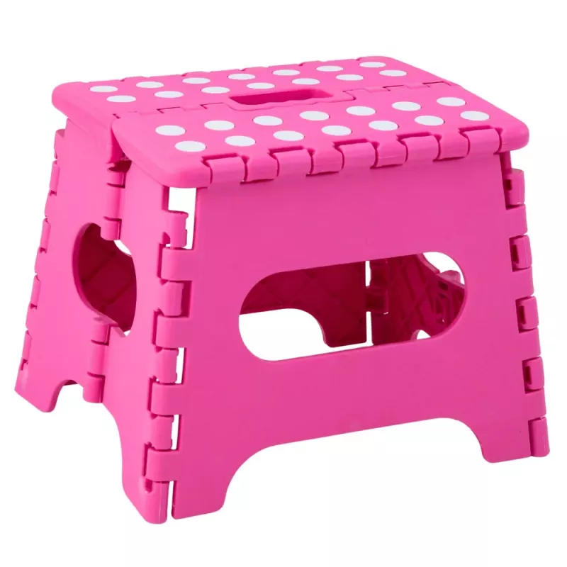LEAN Kokkupandav Taburet Jalatoega Astmepink Libisemiskindel Roosa 24 x 19 cm