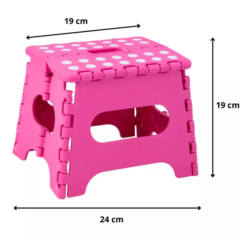 LEAN Kokkupandav Taburet Jalatoega Astmepink Libisemiskindel Roosa 24 x 19 cm