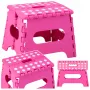 LEAN Kokkupandav Taburet Jalatoega Astmepink Libisemiskindel Roosa 24 x 19 cm