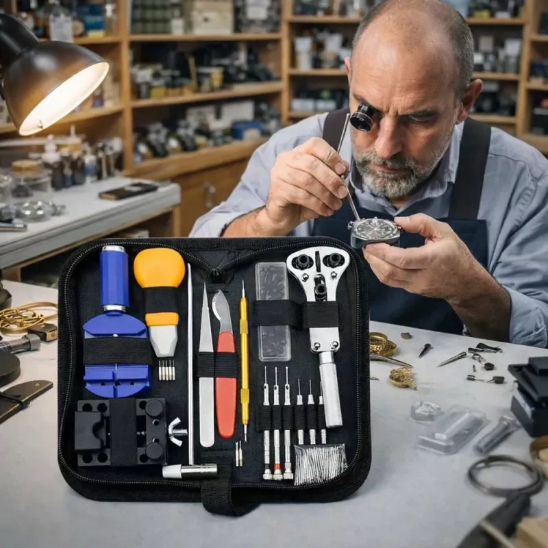 LEAN Watch Repair Kit Professional Tools Case 147 pcs.