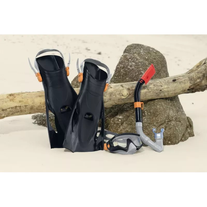 Bestway sukeldumiskomplekt mask, snorkel, uimed must 25020