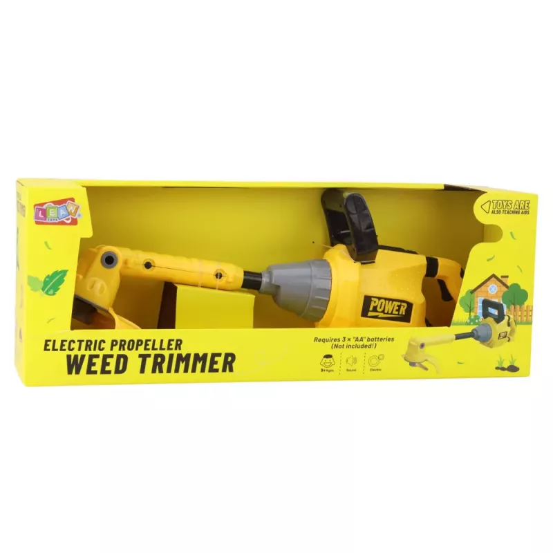 LEAN TOYS Laste aiamuru niiduk ja trimmer kummitera, tulede ja helidega