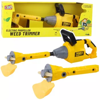 LEAN TOYS Laste aiamuru niiduk ja trimmer kummitera, tulede ja helidega