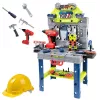 LEAN TOYS Meistri laud 2-in-1 kohvri tööriistakomplekt kruvikeeraja kiiver 133 tk